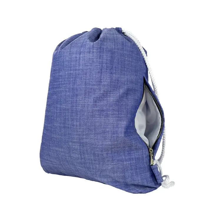 Navy Chambray Sling Backpack