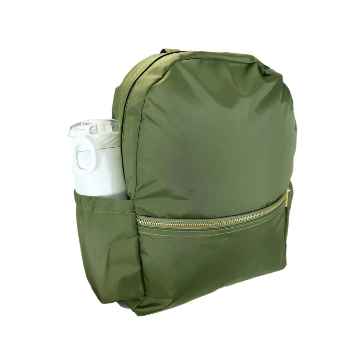 Olive Nylon Medium Backpack w/Pocket