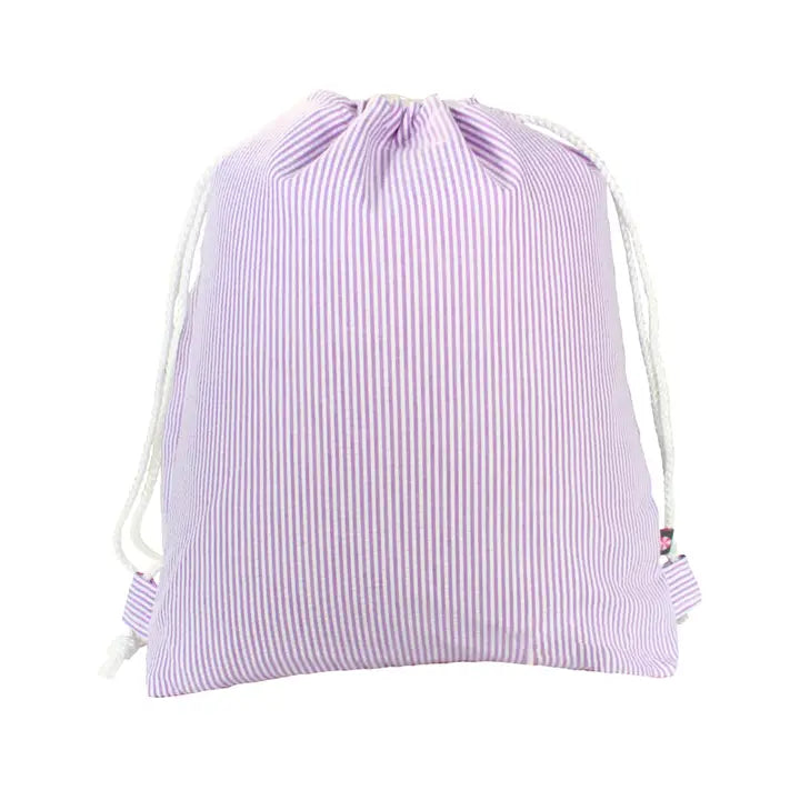 Lilac Seersucker Sling Backpack