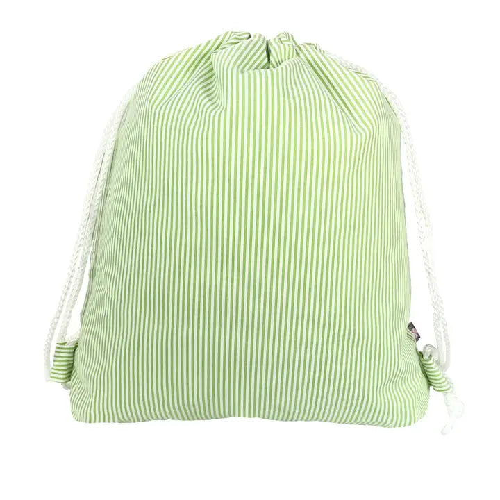 Lime Seersucker Sling Backpack