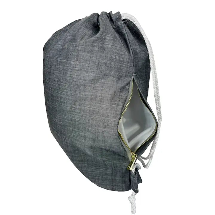 Grey Chambray Sling Backpack