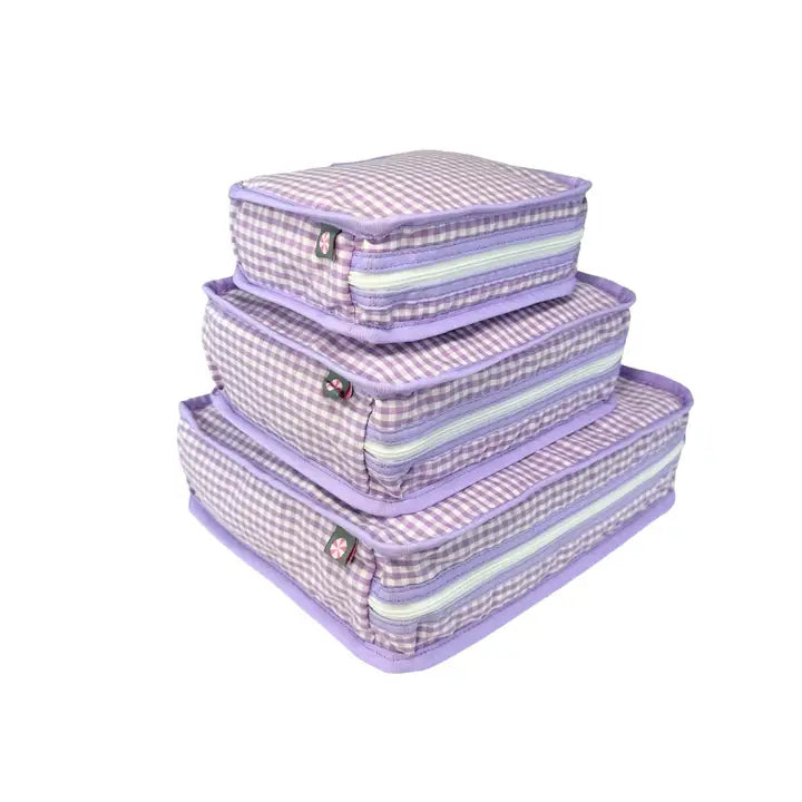 Lilac Gingham Stacking Set