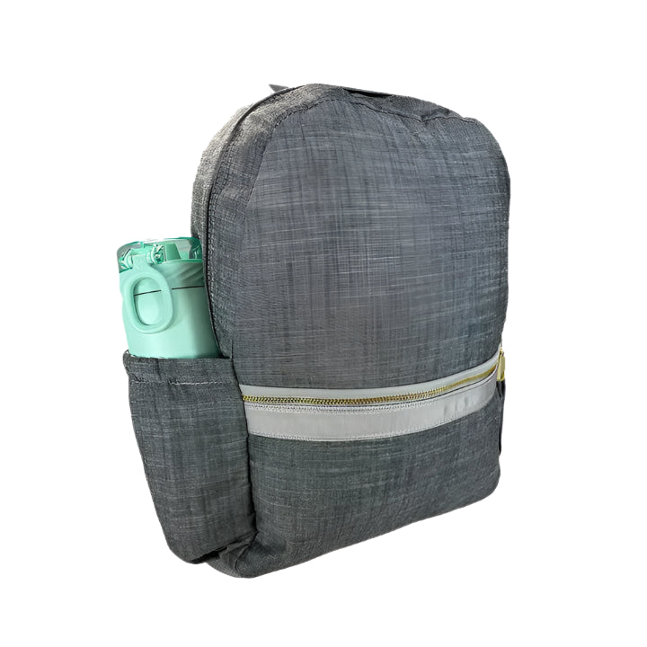 Grey Chambray Medium Backpack w/Pocket