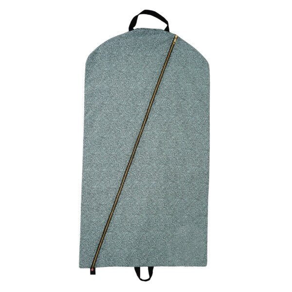 Aqua Cheetah Seersucker Hanging Garment Bag