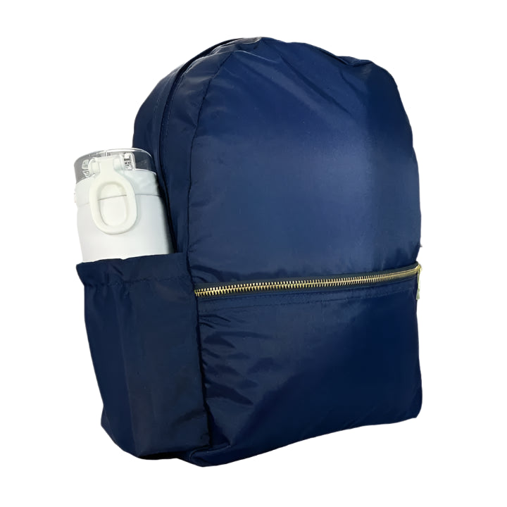 Navy Nylon Medium Backpack w/Pocket