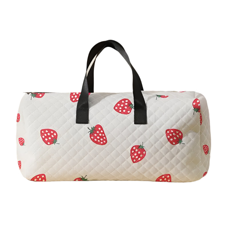 Strawberry Print Duffel Bag