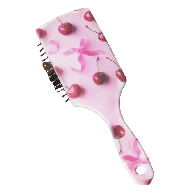 Cherry Printed Hairbrush