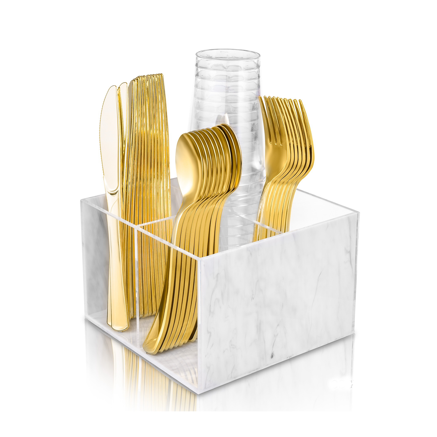 4 Compartment Lucite Caddy