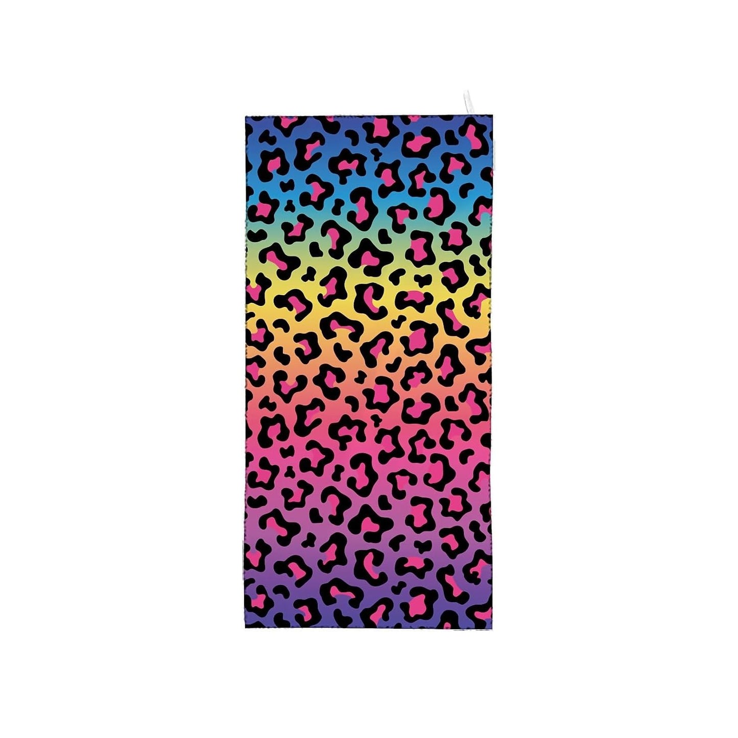 Neon Rainbow Leopard Quick Dry Beach Towel