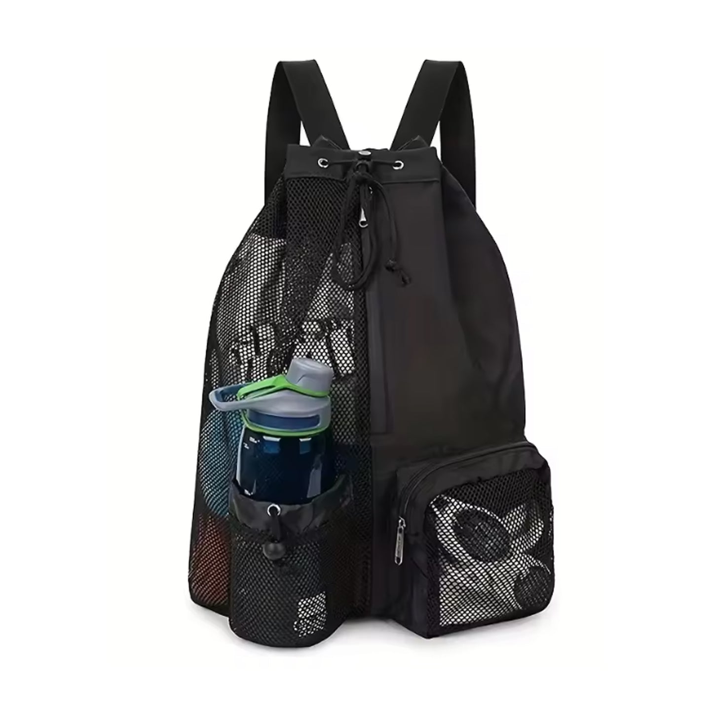 Mesh Drawstring Swimming Backpack