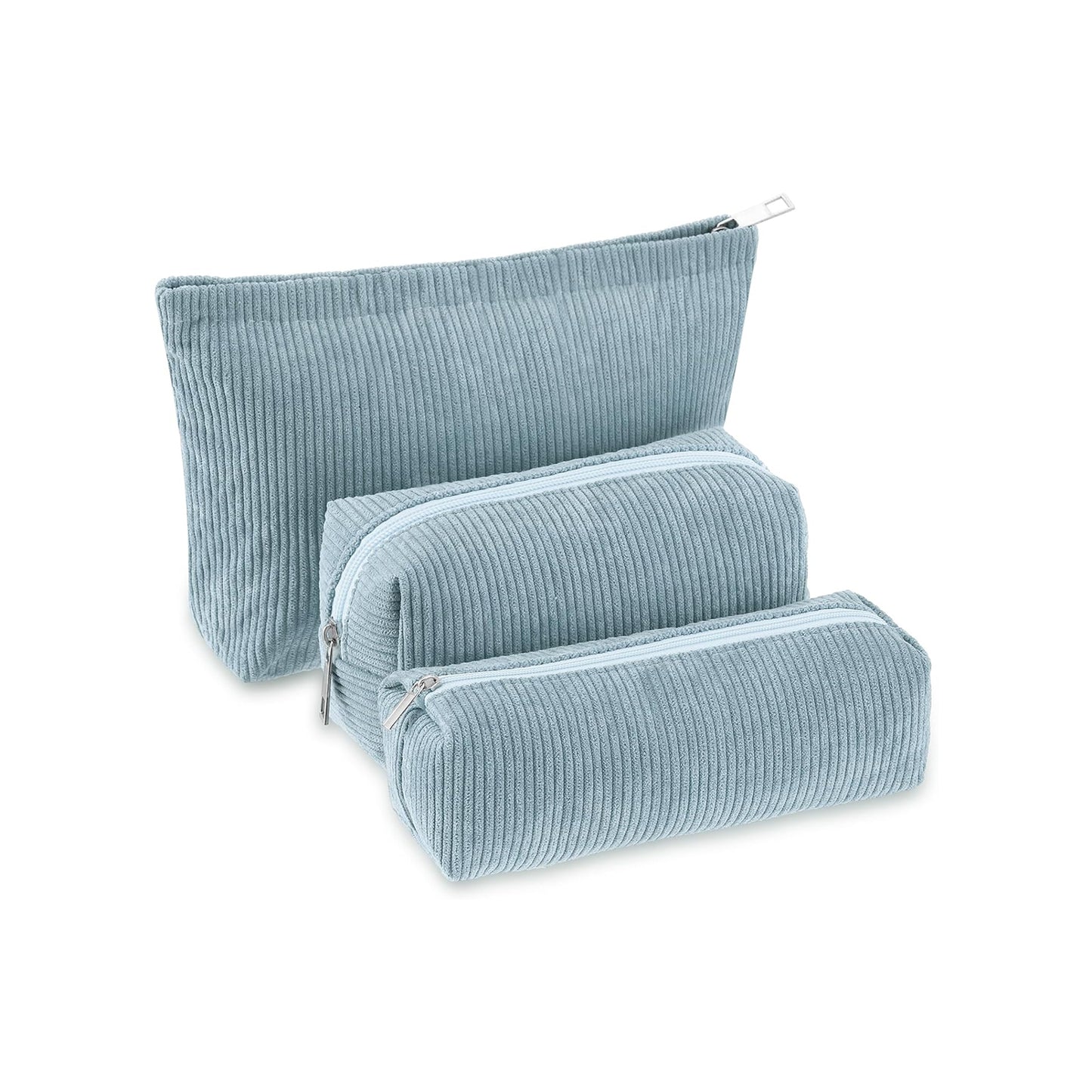 3 Pc Corduroy Cosmetic Set