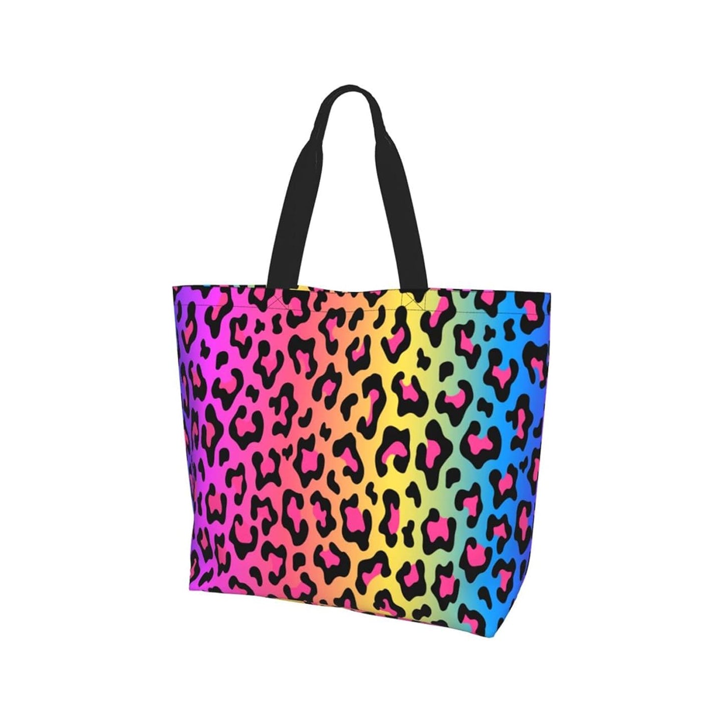 Neon Rainbow Leopard Swim Bag