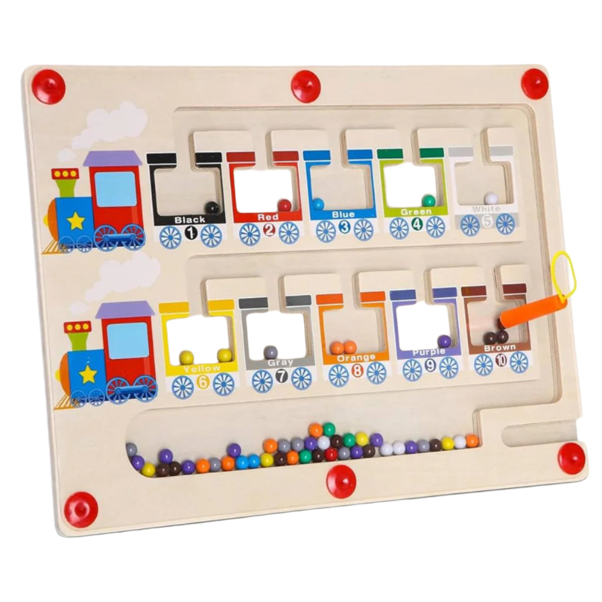 Magnetic Wooden Maze Toy Train Large