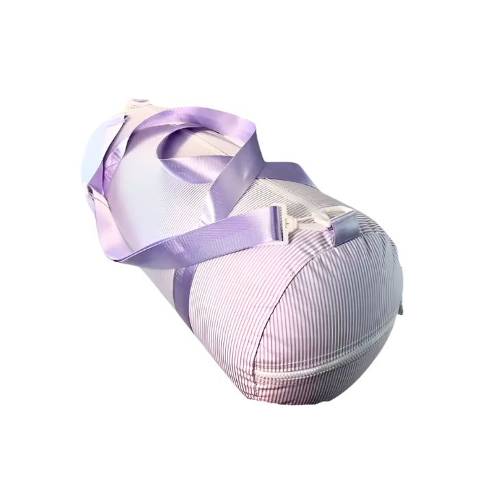 Lilac Preppy Stripe (Glossy) Weekend Duffel