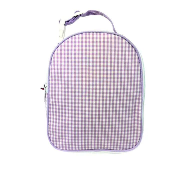 Lilac Gingham Lunch Bag