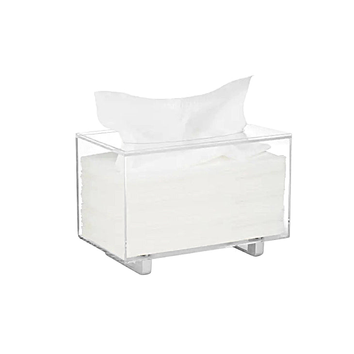 Clear Acrylic Tissue Box Cover Holder – Fits Kleenex® Brand