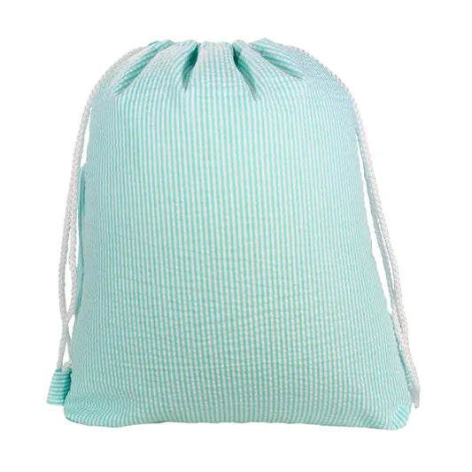 Mint Seersucker Sling Backpack