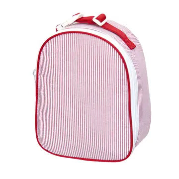 Red Seersucker Lunch Bag