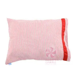 Red Seersucker Traveler Pillow Case