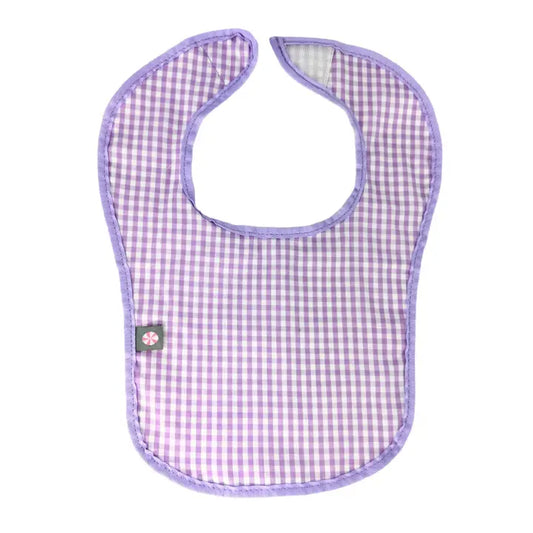 Lilac Gingham Bib