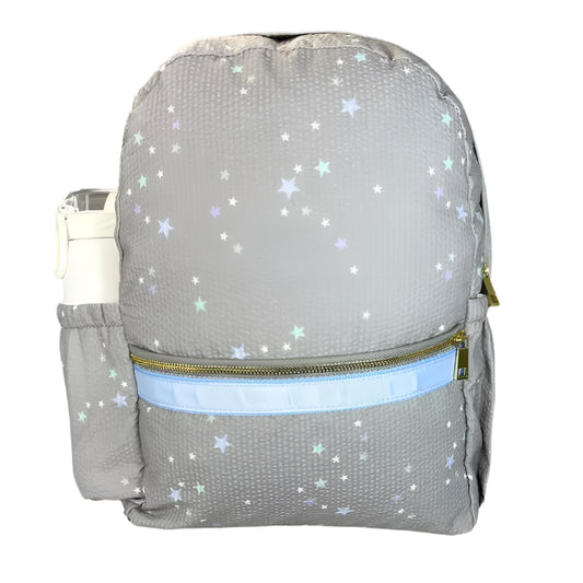 Little Stars Seersucker Medium Backpack w/Pocket
