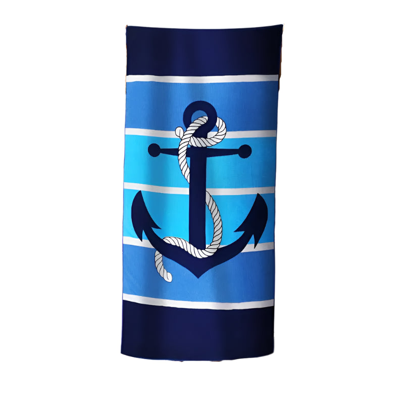 Anchor Print Beach Towel