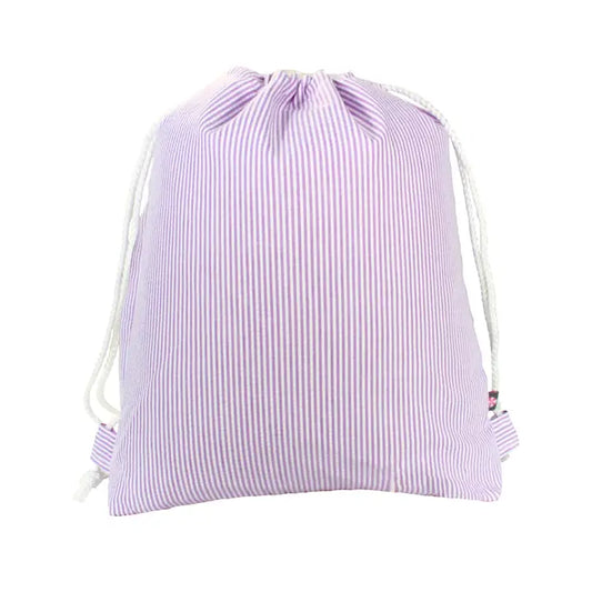 Lilac Seersucker Sling Backpack