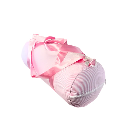 Pink Preppy Stripe (Glossy) Weekend Duffel