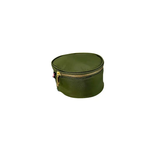 Olive Nylon 3" Mini Button Bag