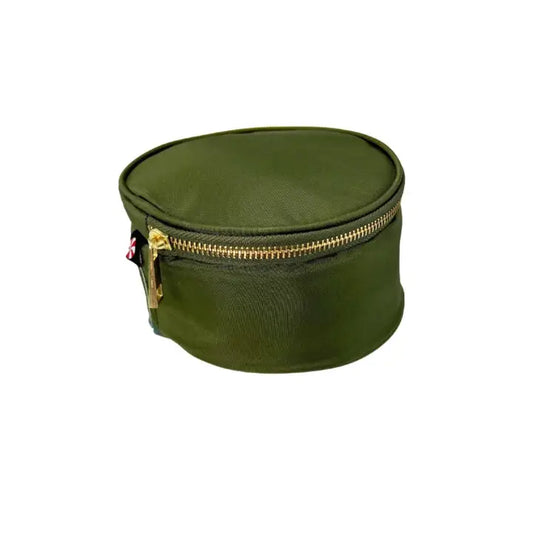 Olive Nylon 6" Button Bag