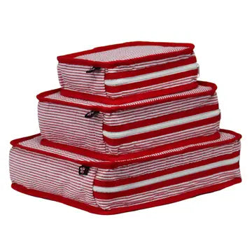 Red Seersucker Stacking Set
