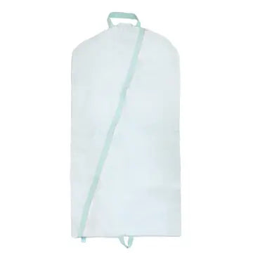 Mint Seersucker Hanging Garment Bag