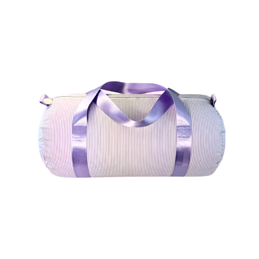 Lilac Preppy Stripe (Glossy) Small Duffel
