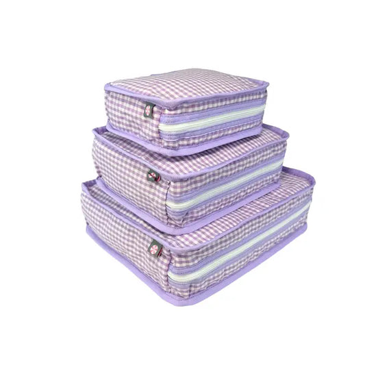 Lilac Gingham Stacking Set