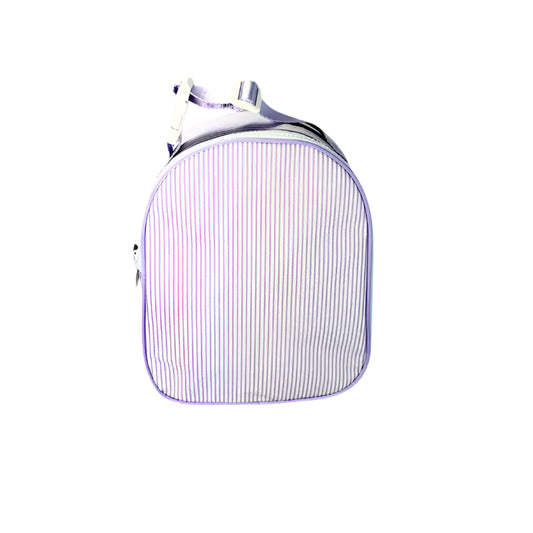 Lilac Preppy Stripe (Glossy) Lunch Bag