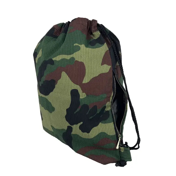 Woodland Seersucker Sling Backpack