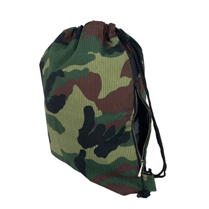 Woodland Seersucker Sling Backpack