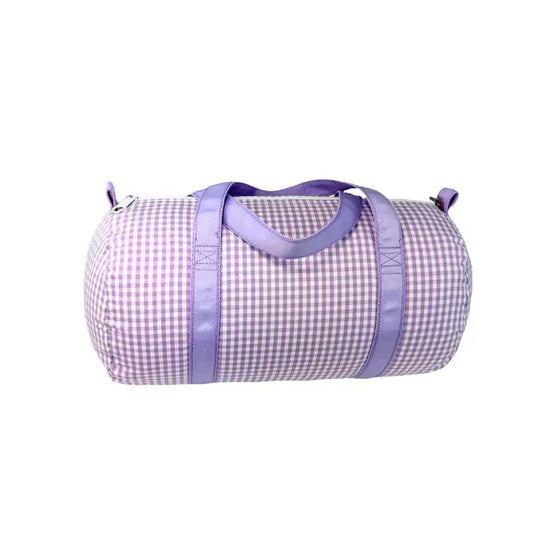 Lilac Gingham Small Duffel
