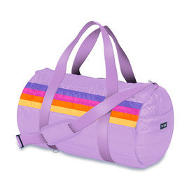 Retro Stripe Puffer Duffel
