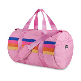 Retro Stripe Puffer Duffel