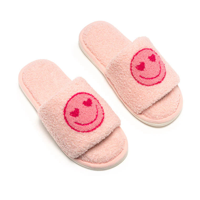 Pink Happy Slide Slippers