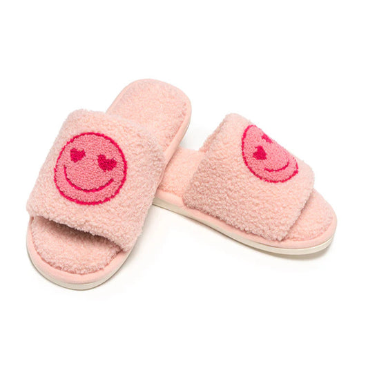 Pink Happy Slide Slippers