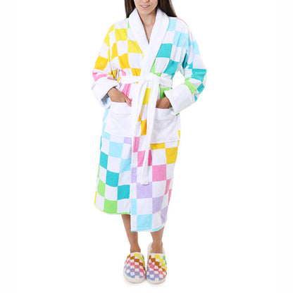 Stick For Robe Checkered Cotton Robe – Stick It