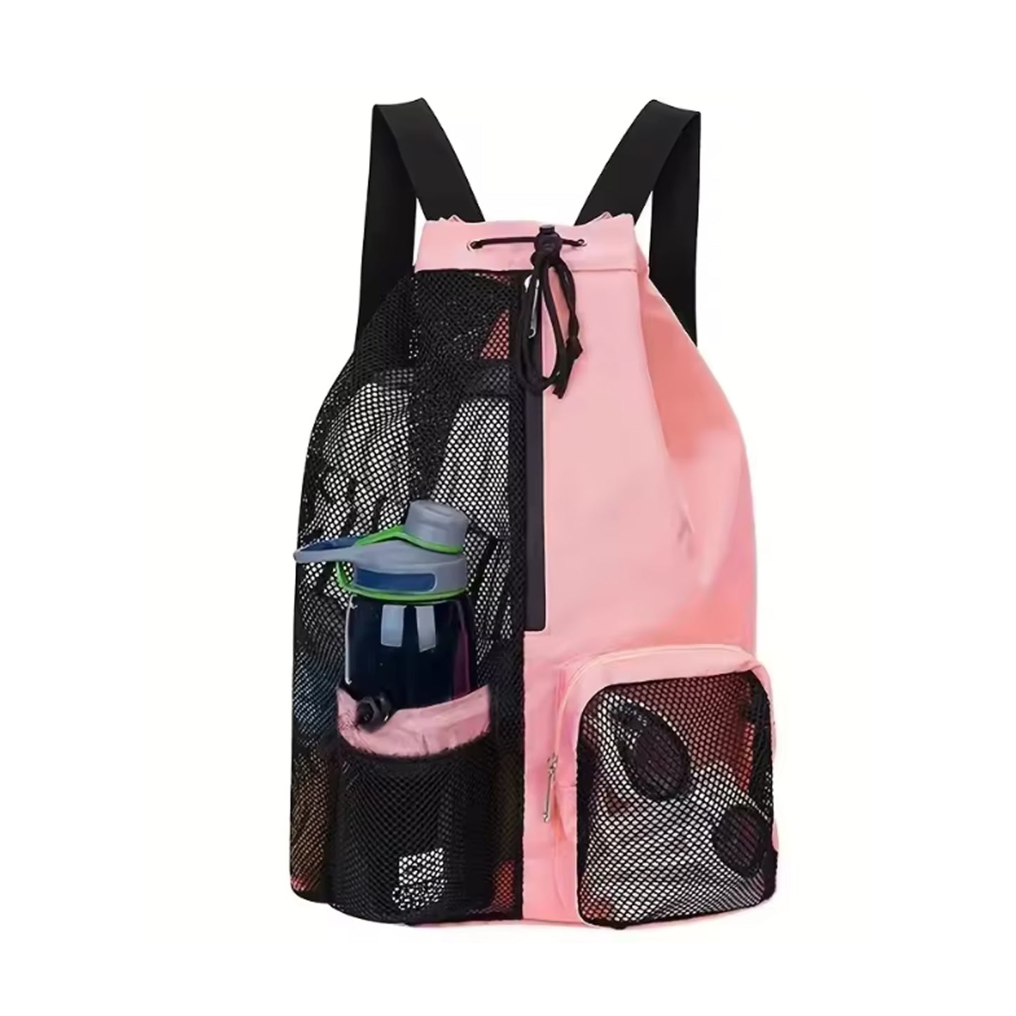 Mesh Drawstring Swimming Backpack
