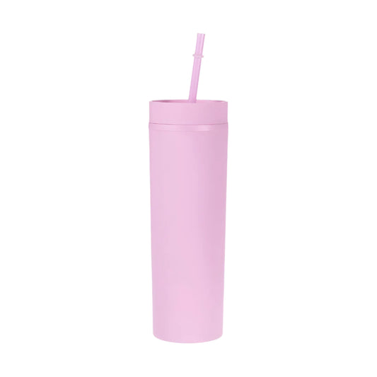 16 oz. Skinny Tumbler w/ Lid and Straw