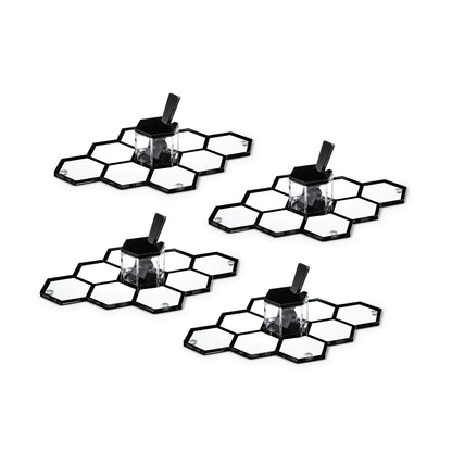 Honeycomb Personal Simanim Trays-Lucite- Set of 4