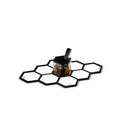 Honeycomb Personal Simanim Trays-Lucite- Set of 4