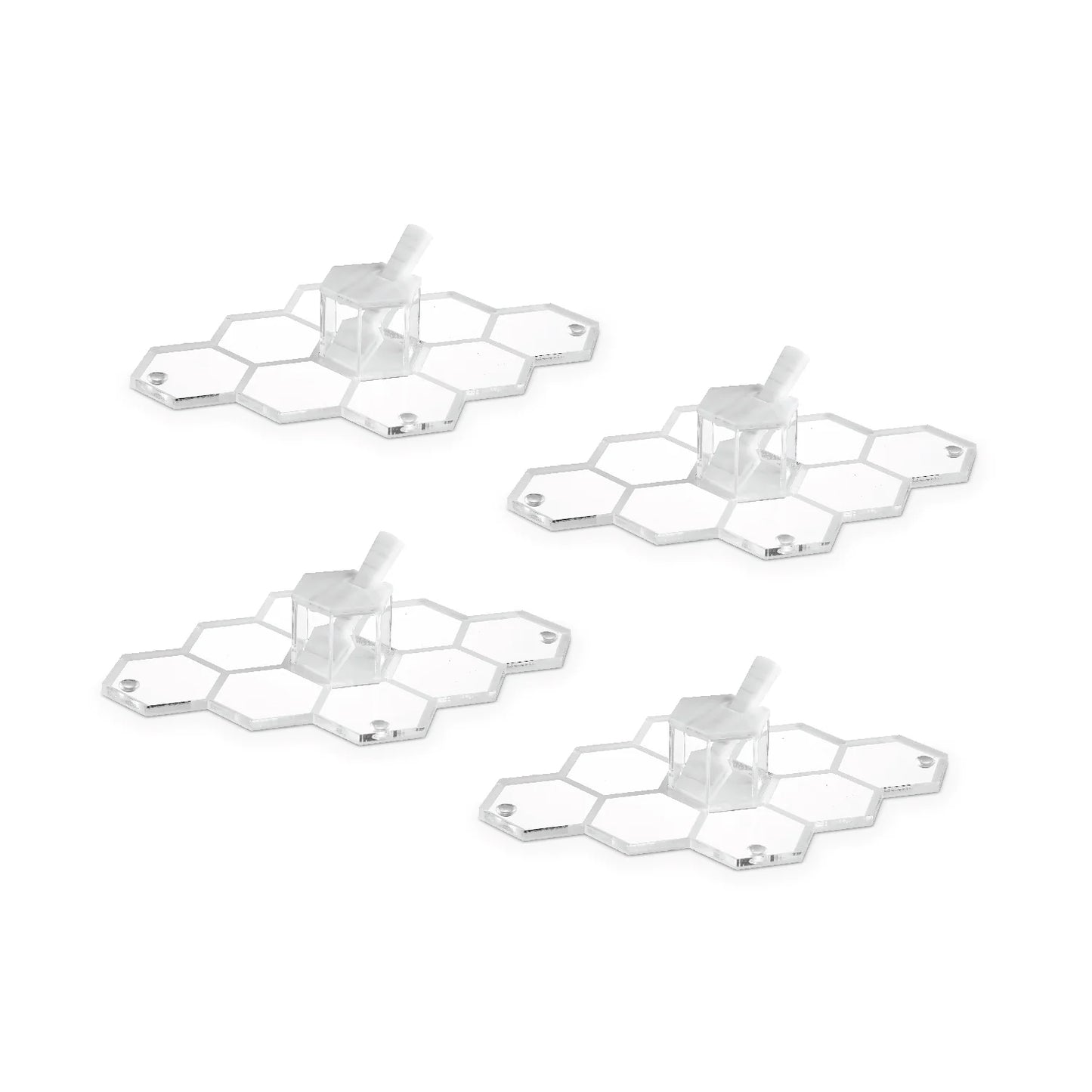 Honeycomb Personal Simanim Trays-Lucite- Set of 4