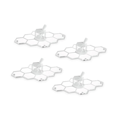 Honeycomb Personal Simanim Trays-Lucite- Set of 4