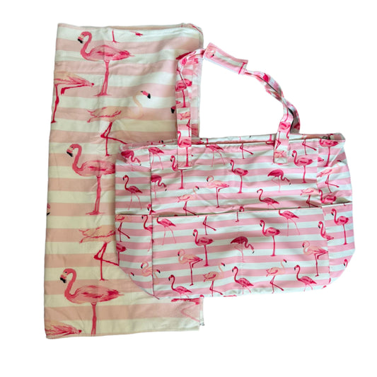 Beach Bag w/ Wet Pocket and Towel
